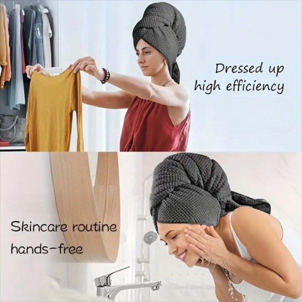 Hair Band Elastic - Ultra Absorbent Microfiber Hair Towel with