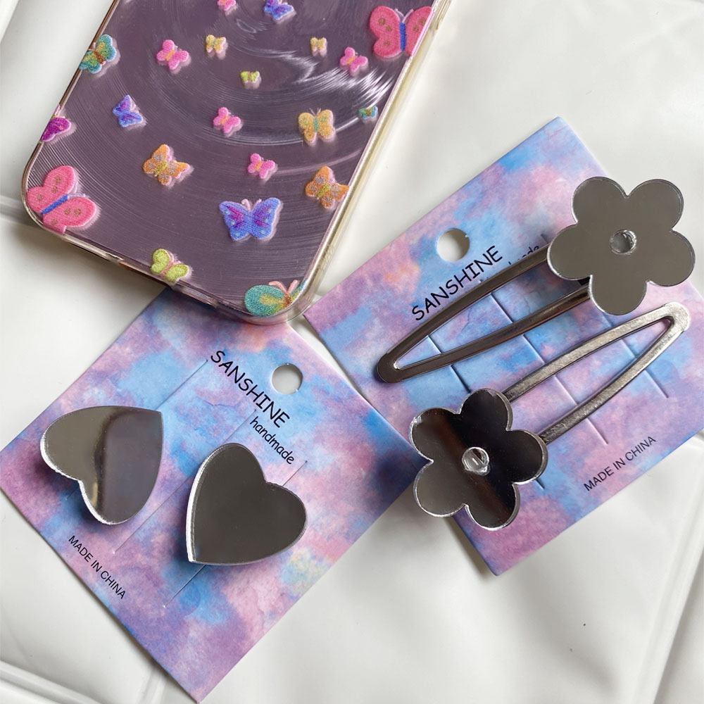 Women'S Accessories New Look - 2/4pcs New Korean-style Mirror Hair Clip