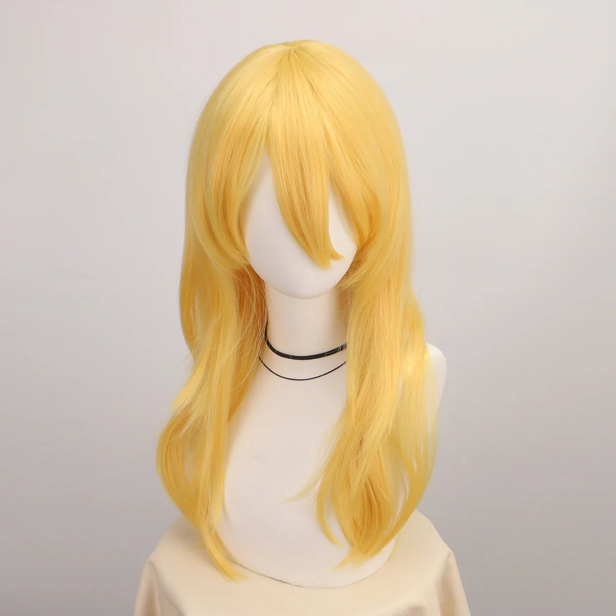 Women'S Yellow Accessories - Yellow Long Great Wavy Curly Cosplay