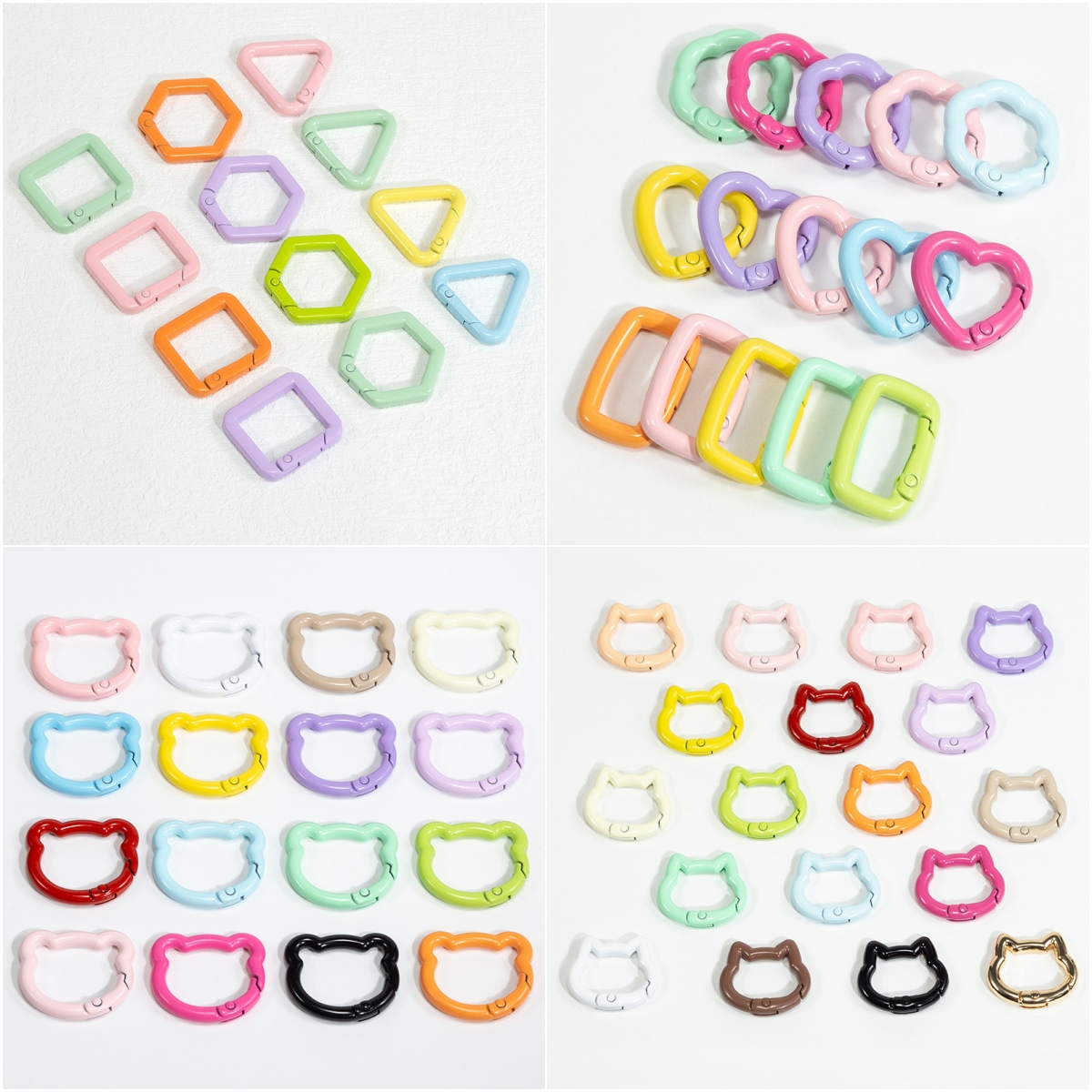 Women'S Accessories Purse - 5pcs Cute Heart Cat Keychain Rings