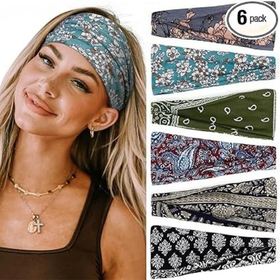 Hair Band Elastic - Headbands for Women Boho Elastic Hairbands