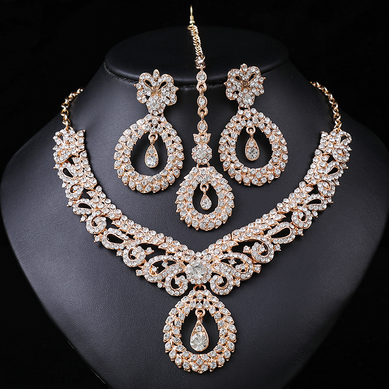 Luxury Gold Color Geometric Cr - Women Jewelry Accessories For Black Dress recensione e prezzo