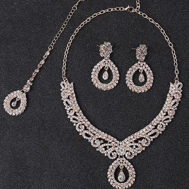 Luxury Gold Color Geometric Cr - Women Jewelry Accessories For Black Dress recensione e prezzo