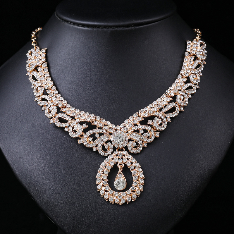 Luxury Gold Color Geometric Cr - Women Jewelry Accessories For Black Dress recensione e prezzo