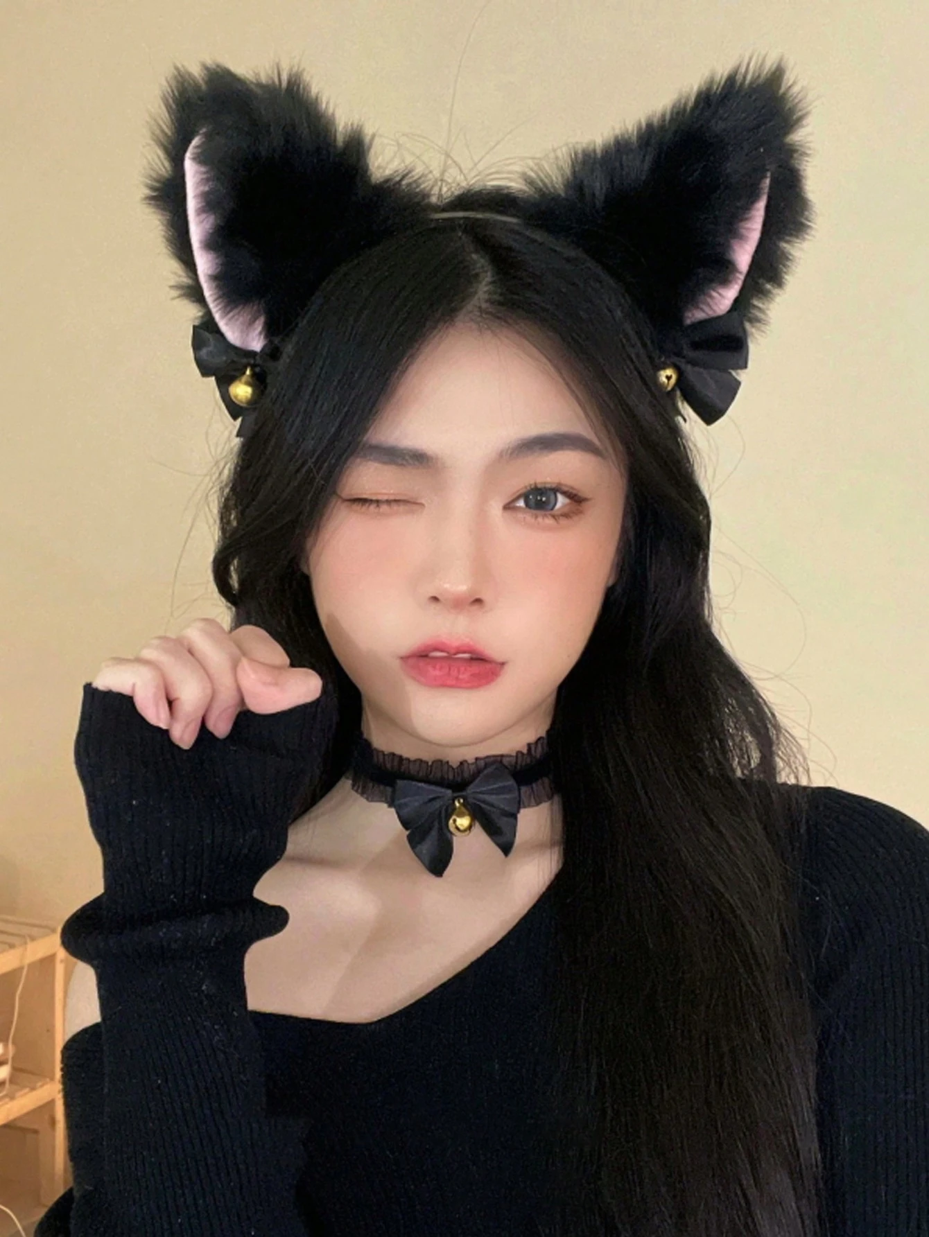 Black Fuzzy Cat Ear Hairband W - Women'S Yellow Accessories recensione e prezzo