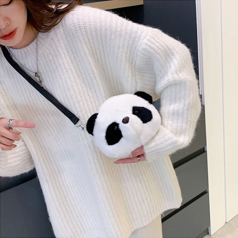 New Soft Fluffy Panda Crossbod - Women'S Accessories Purse recensione e prezzo
