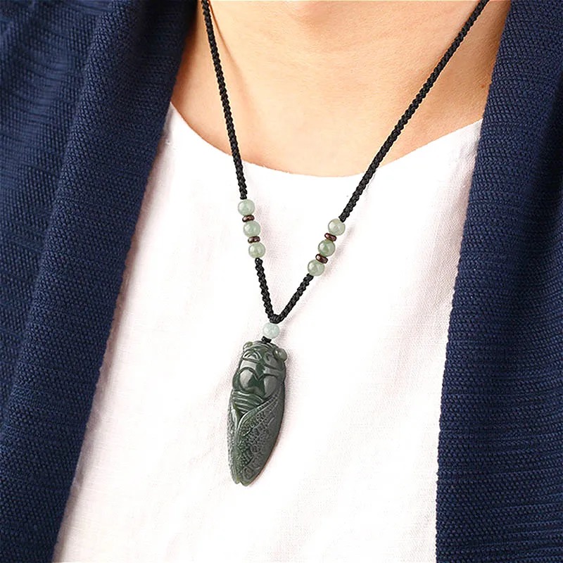 Natural Hetian Jade Cicada Pen - Women Accessories For Hand recensione e prezzo