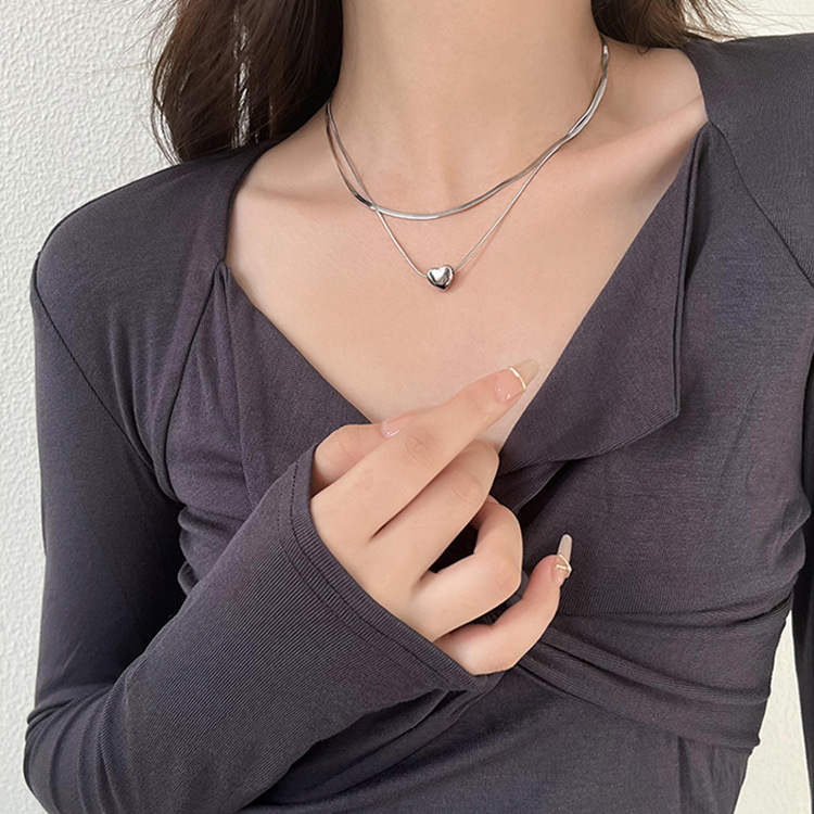925 Sterling Silver Double Lay - Layered Necklace Set recensione e prezzo