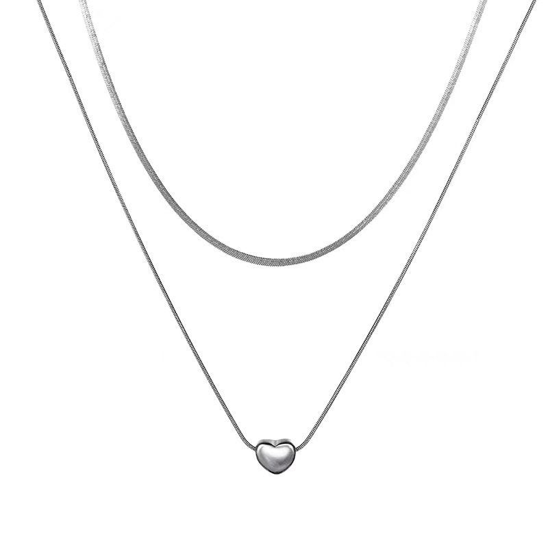 925 Sterling Silver Double Lay - Layered Necklace Set recensione e prezzo