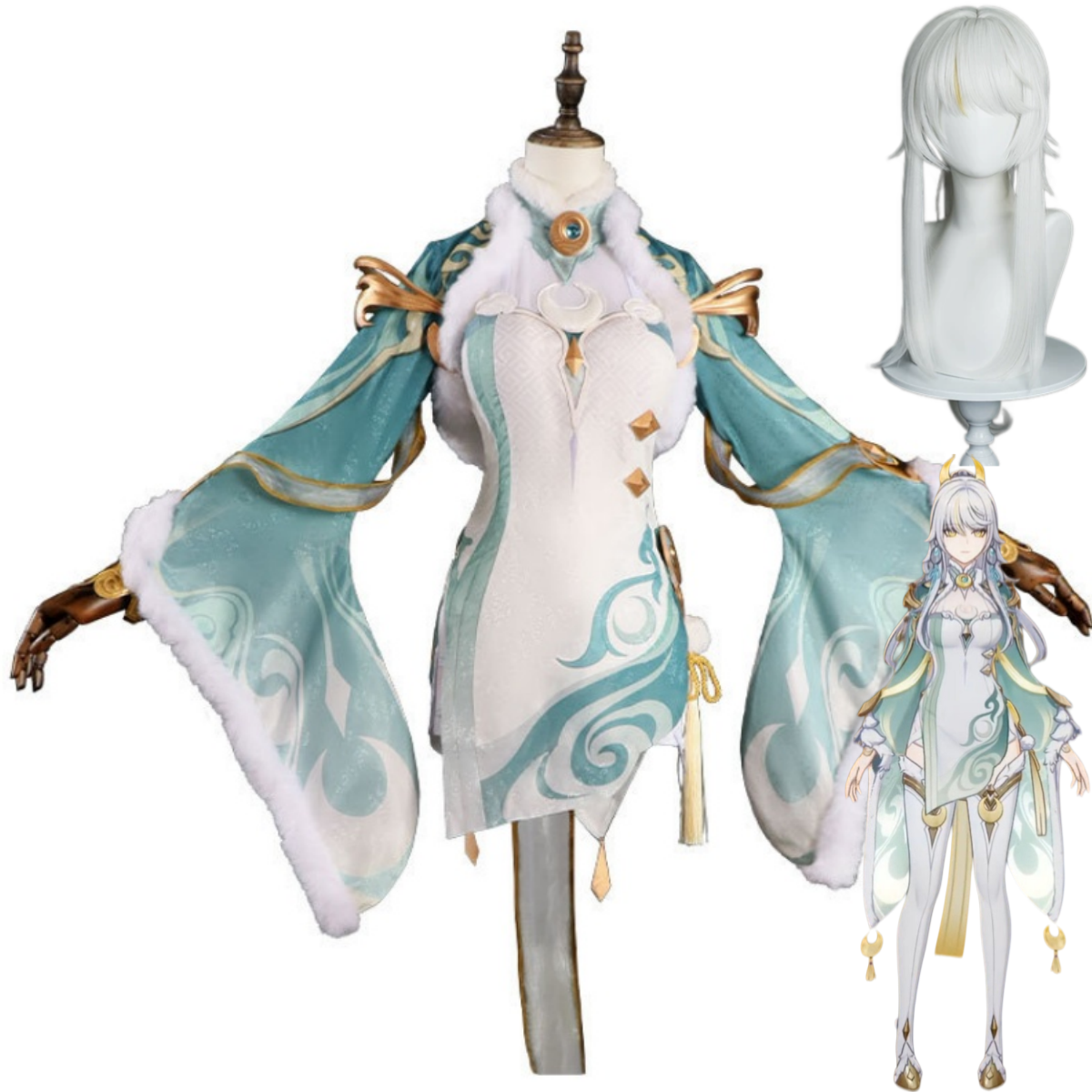 Game Zibai Cosplay Costume Gre - Women'S Accessories Clothing recensione e prezzo