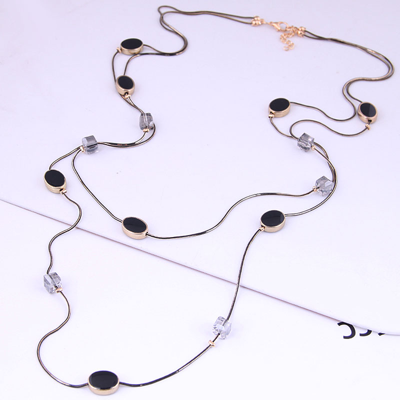 Multi Layers Black Beads Chain - Women Jewelry Accessories For Black Dress recensione e prezzo