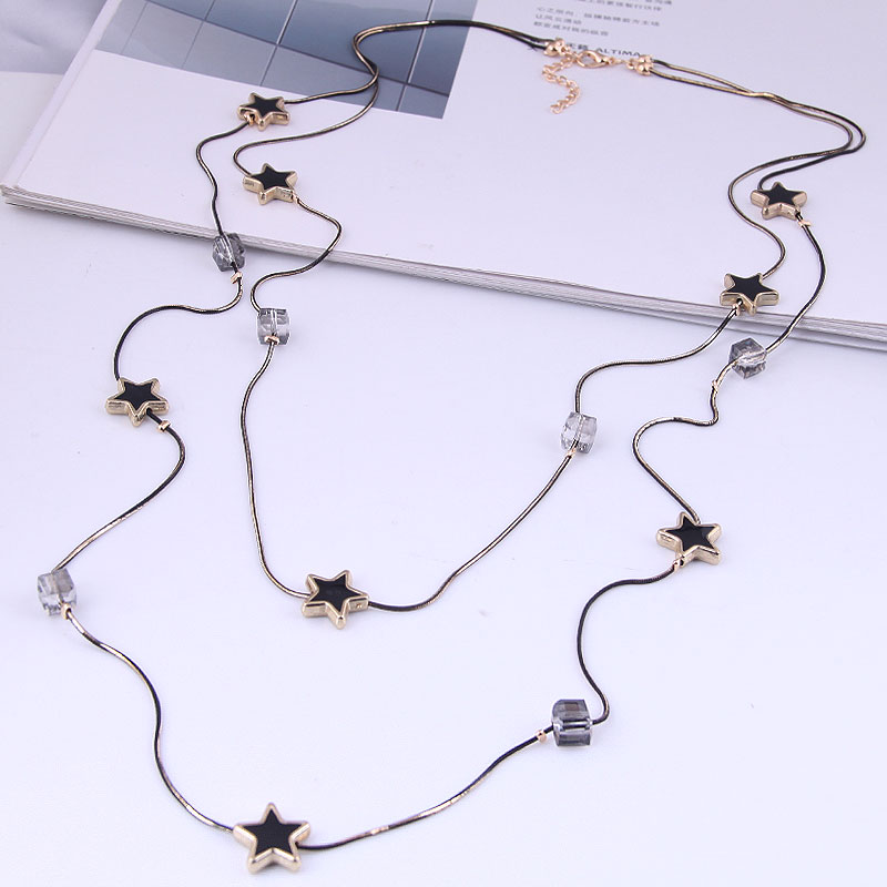 Multi Layers Black Beads Chain - Women Jewelry Accessories For Black Dress recensione e prezzo
