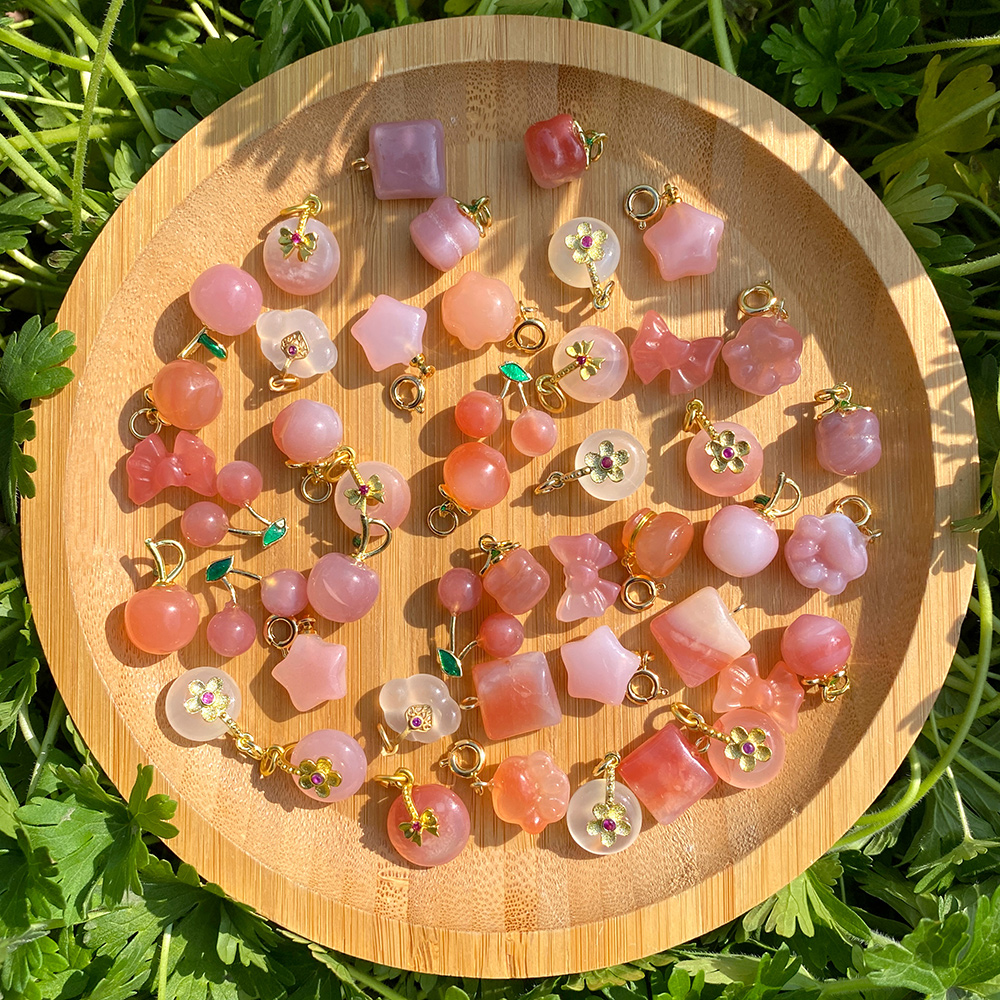 Sweet Pink Agate Stone Charms  - Women'S Accessories Purse recensione e prezzo