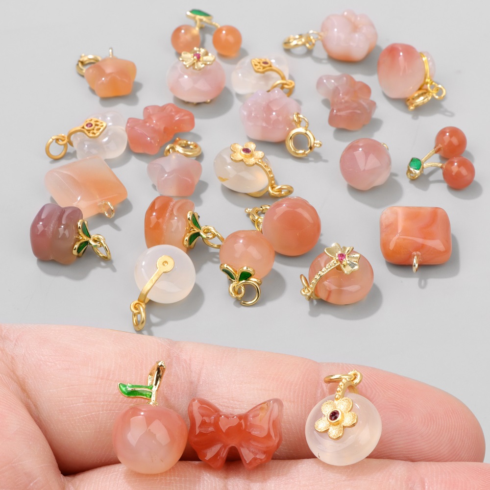 Sweet Pink Agate Stone Charms  - Women'S Accessories Purse recensione e prezzo