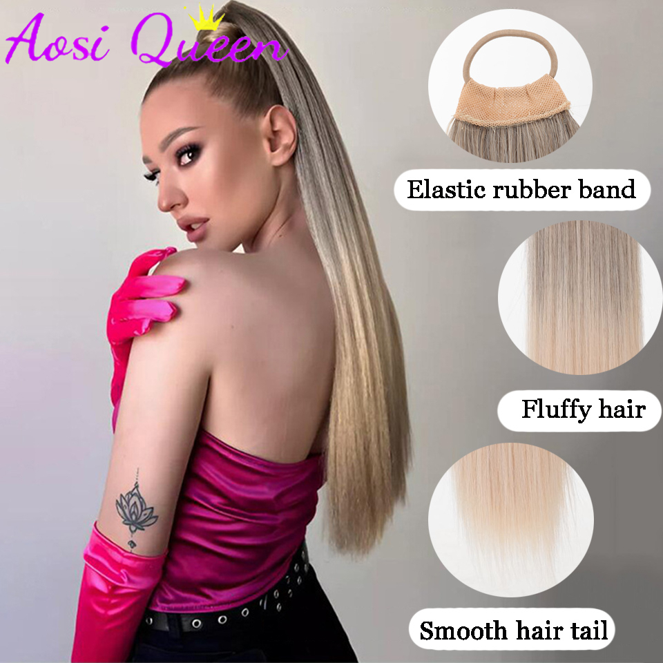 AOSI  Wig Ponytail Female 2024 - Hair Band Elastic recensione e prezzo