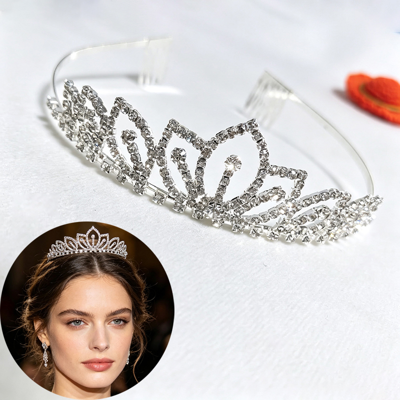 Silver Color Sparkling Rhinest - Women Accessories Gift recensione e prezzo