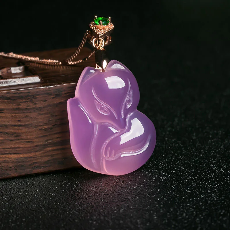 Natural Purple Agate Fox Penda - Women Accessories For Hand recensione e prezzo