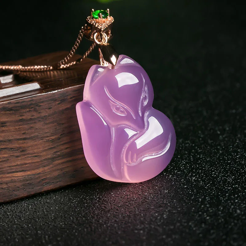 Natural Purple Agate Fox Penda - Women Accessories For Hand recensione e prezzo
