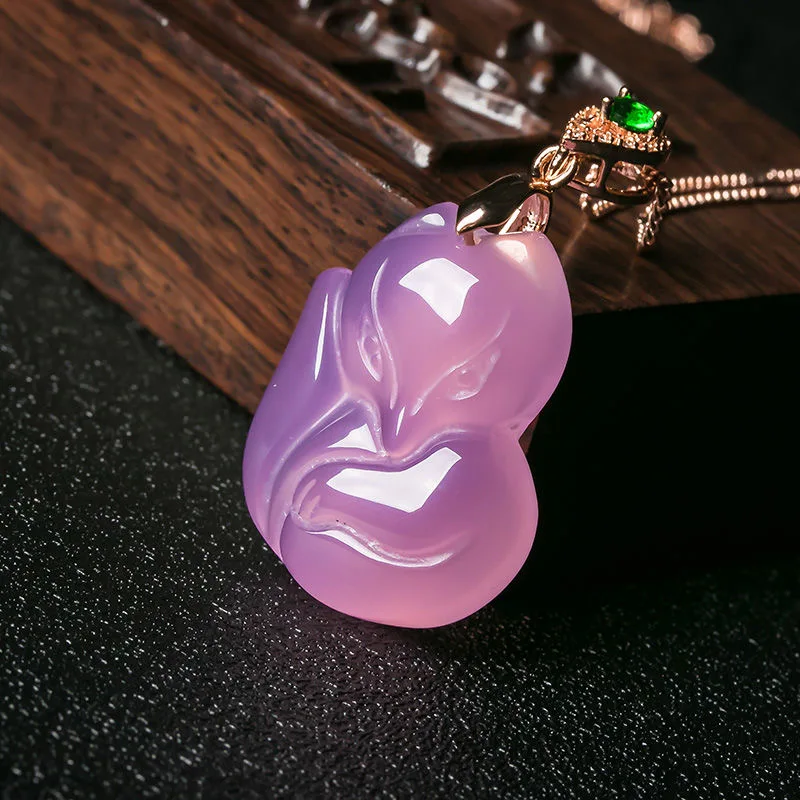 Natural Purple Agate Fox Penda - Women Accessories For Hand recensione e prezzo