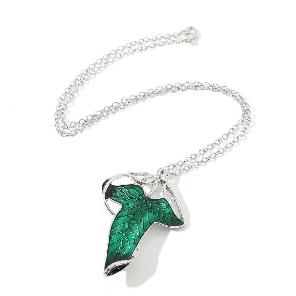 Vintage Green Leaf Pendant Nec - Women'S Vintage Accessories recensione e prezzo