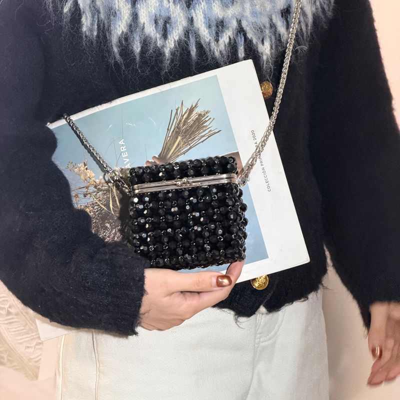 Vintage Black Beaded Clutch Ba - Women'S Accessories Purse recensione e prezzo