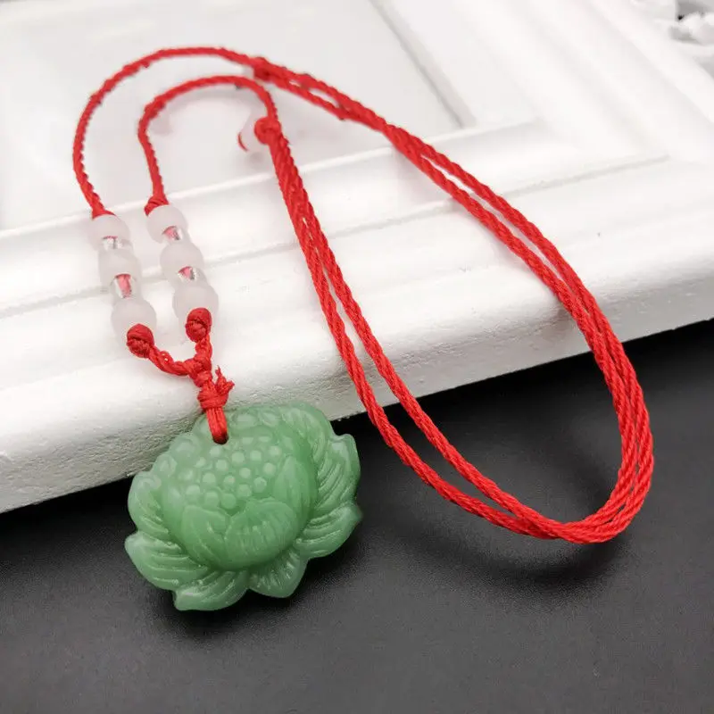 Natural Green Jade Lotus Penda - Women Accessories For Hand recensione e prezzo