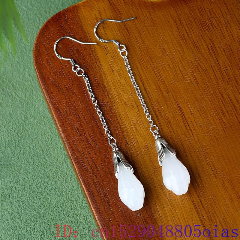 White Real Jade Flower Earring - Women'S Yellow Accessories recensione e prezzo