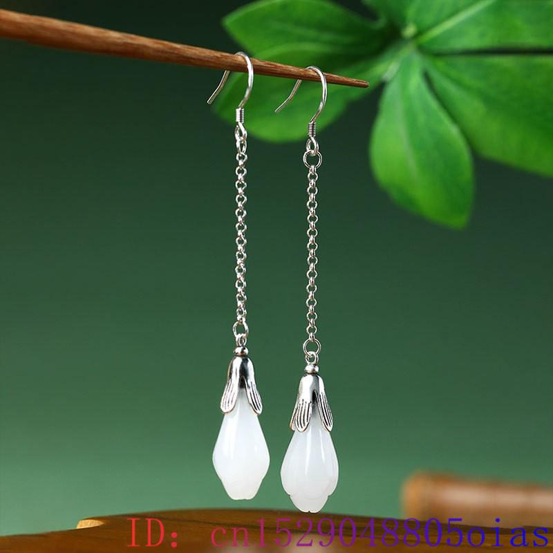 White Real Jade Flower Earring - Women'S Yellow Accessories recensione e prezzo