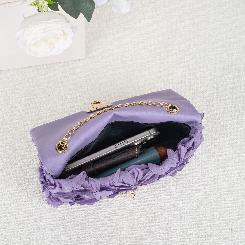3D Rose Floral Satin Evening B - Women'S Accessories Purse recensione e prezzo