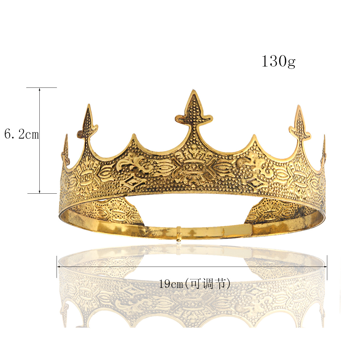 Tiara Vintage Gold King Crown  - Women'S Vintage Accessories recensione e prezzo