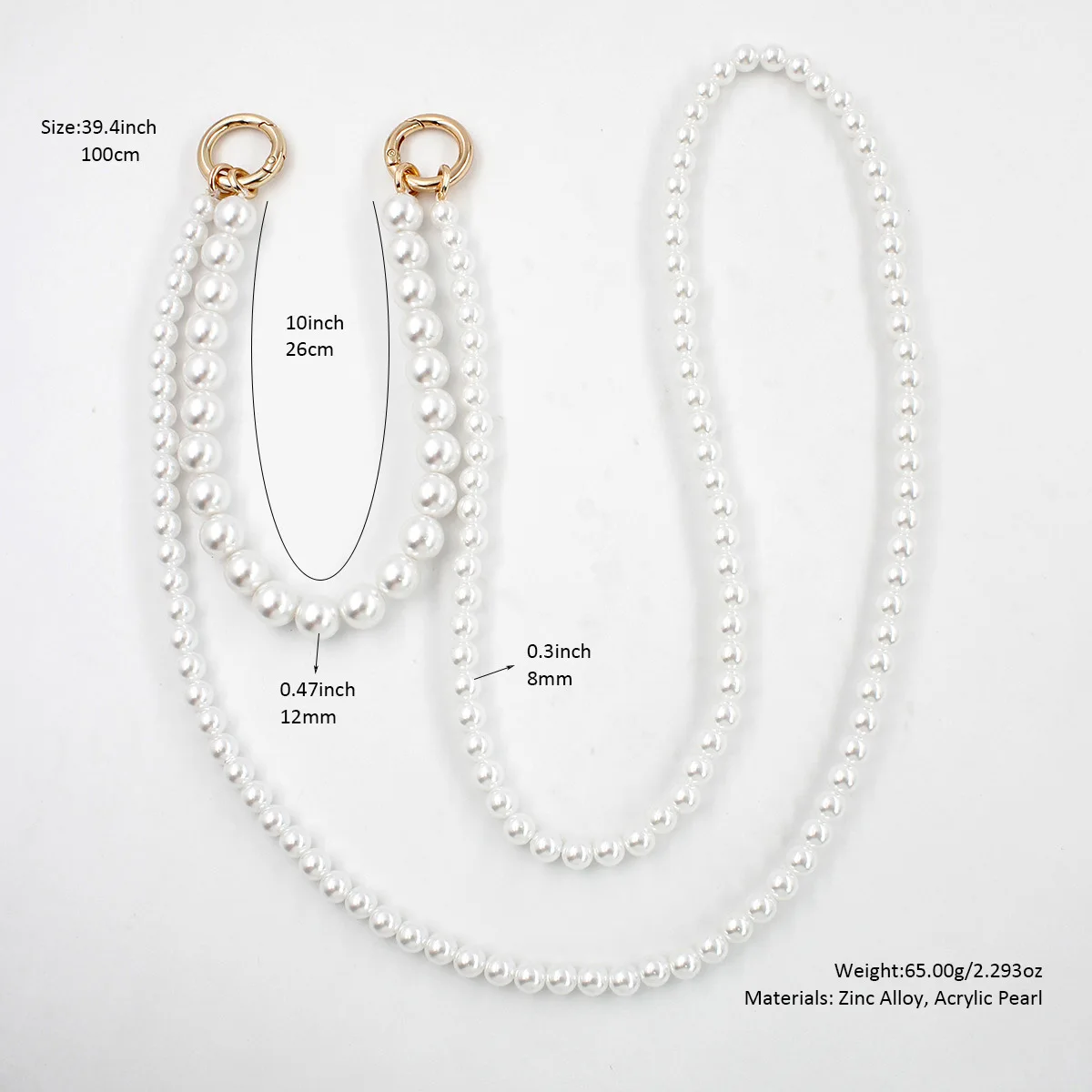 Pearl Chain for Bags Handbag H - Women'S Accessories Purse recensione e prezzo