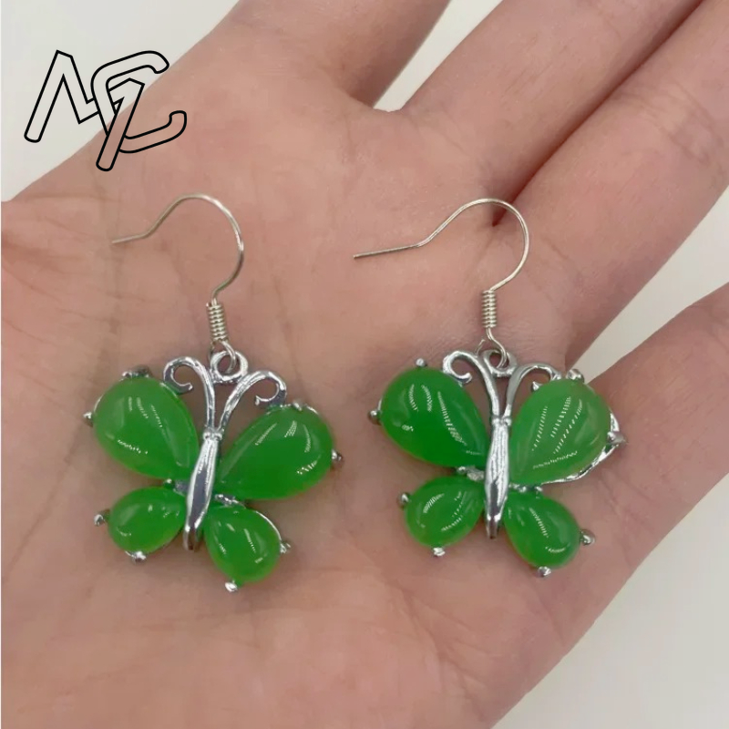 S925 Silver Green Jade Butterf - Women Accessories For Hand recensione e prezzo