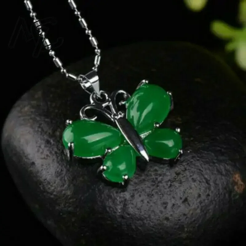S925 Silver Green Jade Butterf - Women Accessories For Hand recensione e prezzo