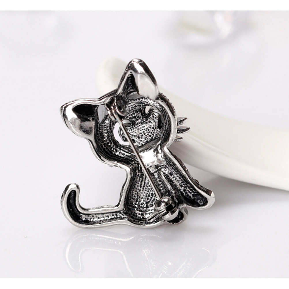 Sparkling Rhinestone Cat Brooc - Women Jewelry Accessories For Black Dress recensione e prezzo