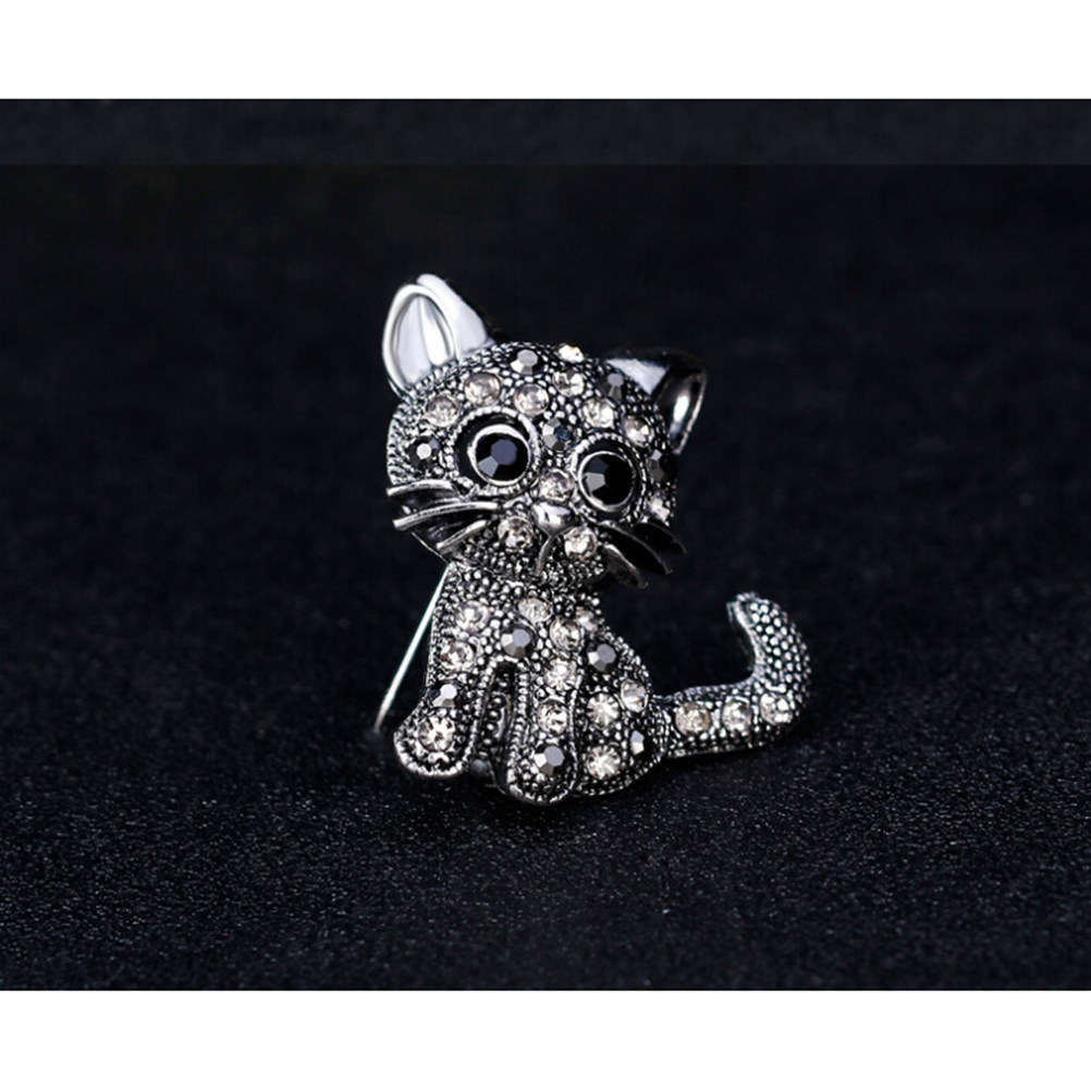 Sparkling Rhinestone Cat Brooc - Women Jewelry Accessories For Black Dress recensione e prezzo