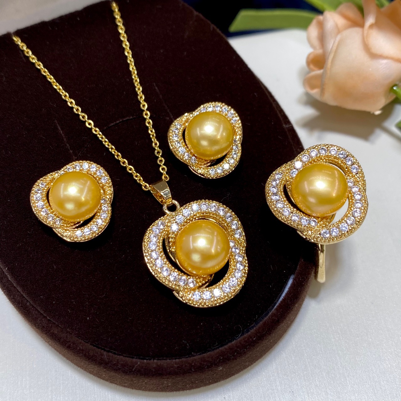 one Set freshwater pearl yello - Women'S Yellow Accessories recensione e prezzo