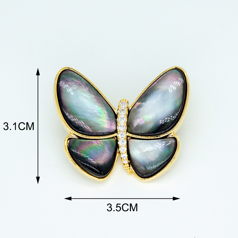 Natural Shell Butterfly Brooch - Women Jewelry Accessories For Black Dress recensione e prezzo