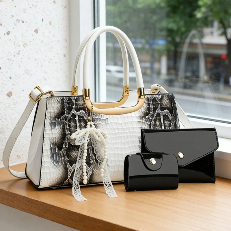 Women's Handbag Set, Crocodile - Women Accessories Gift Set recensione e prezzo