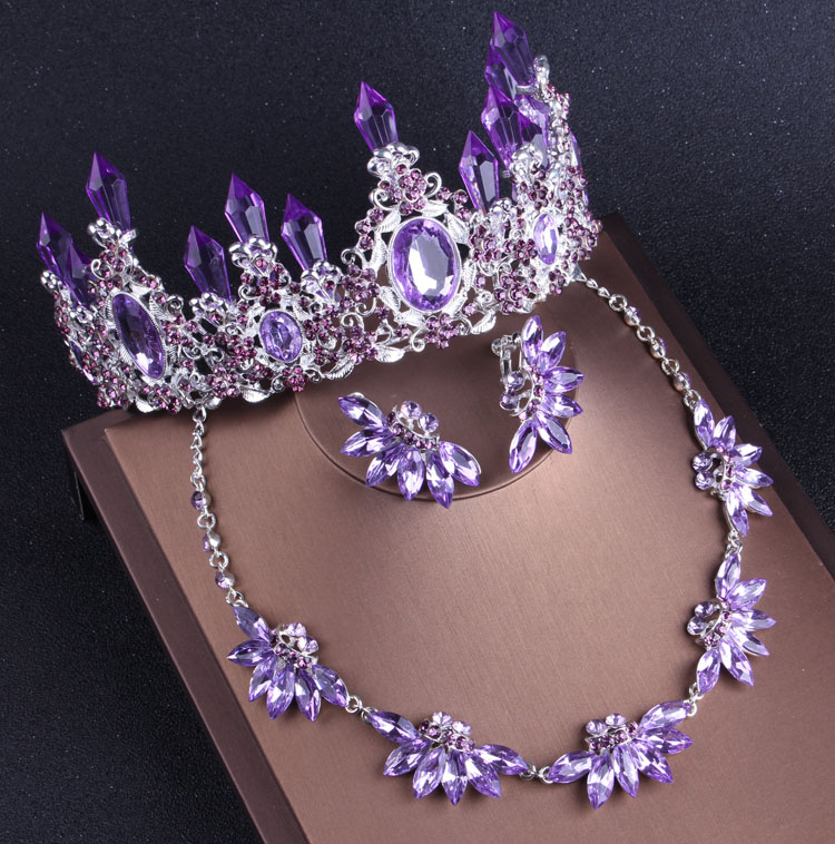 Noble Purple Crystal Bridal Je - Women Jewelry Accessories For Black Dress recensione e prezzo