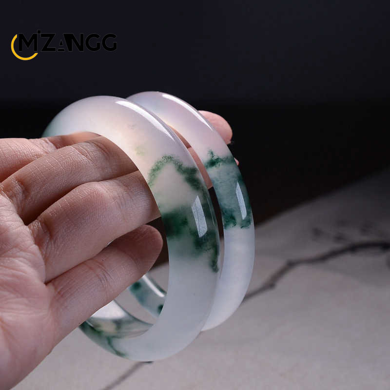Natural Green Jadeite Bangle J - Women Accessories For Hand recensione e prezzo