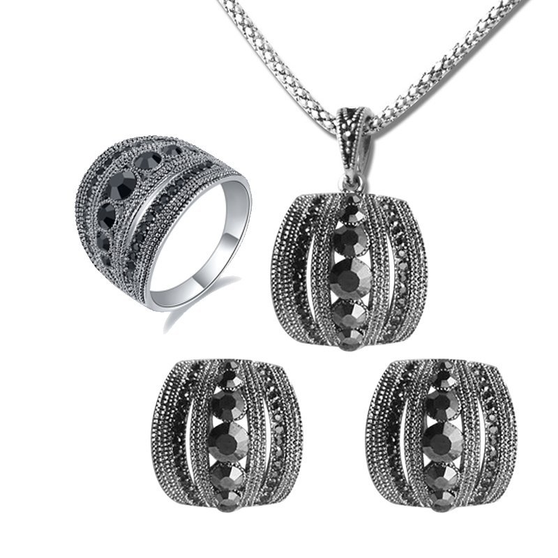 Size 6-10 Vintage Black Zircon - Women Jewelry Accessories For Black Dress recensione e prezzo