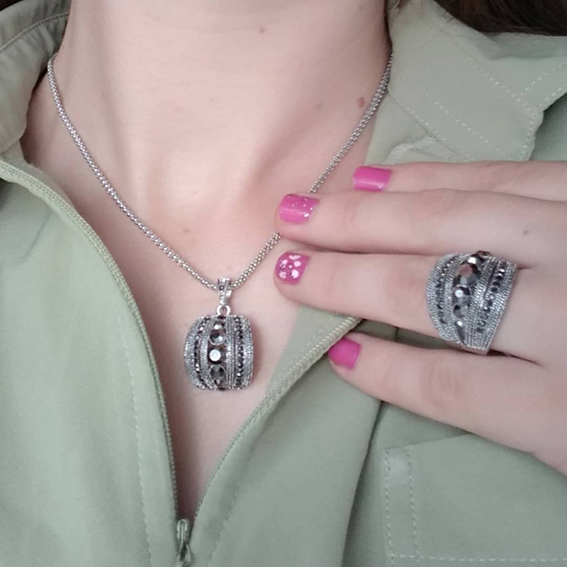 Size 6-10 Vintage Black Zircon - Women Jewelry Accessories For Black Dress recensione e prezzo