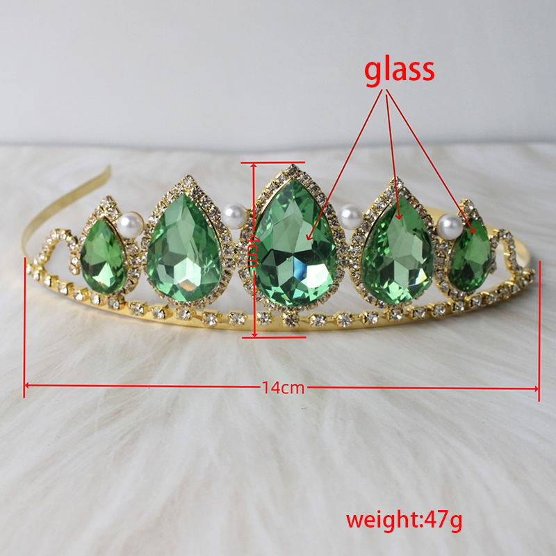 Green Water Drop Rhinestone Cr - Women'S Vintage Accessories recensione e prezzo
