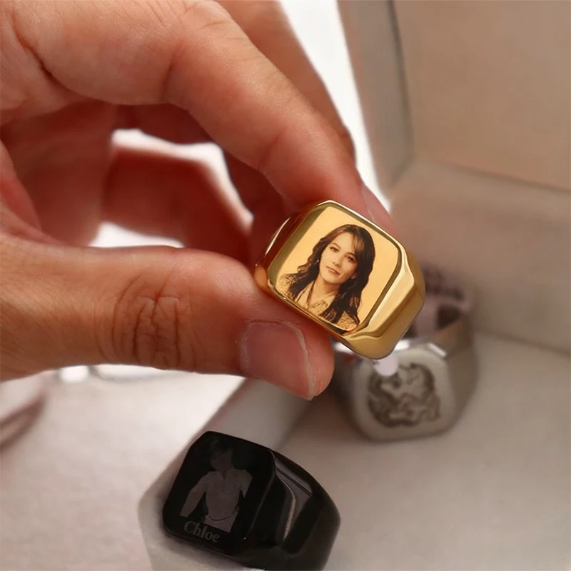Stainless Steel Jewelry anillo - Women Accessories Logo recensione e prezzo