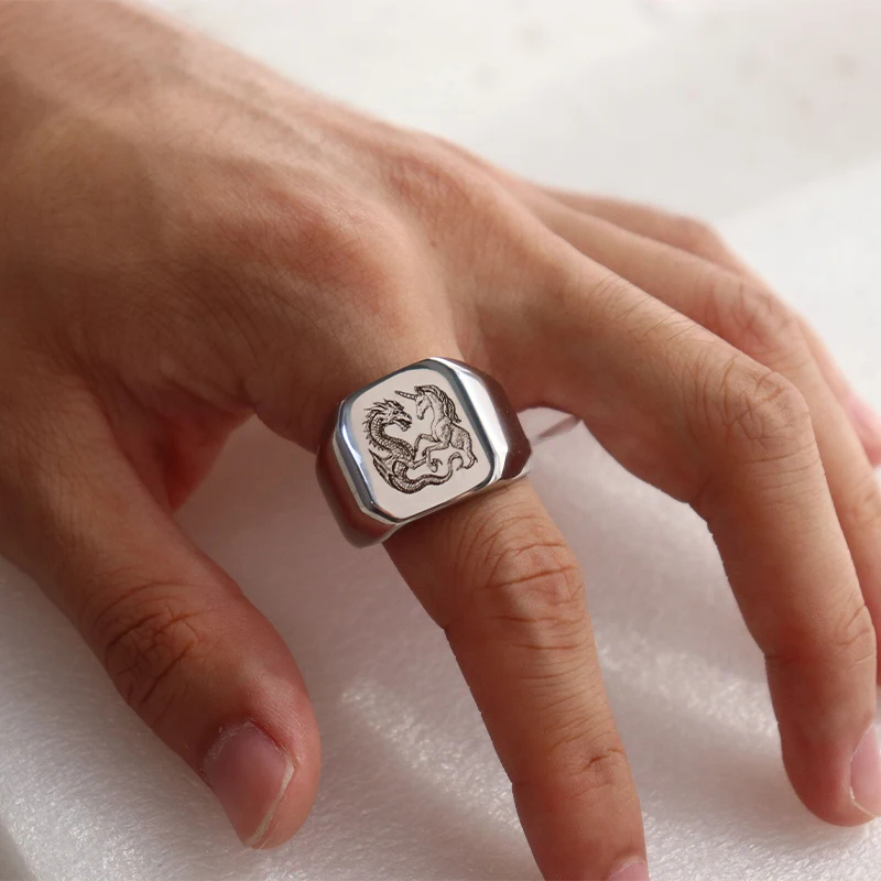 Stainless Steel Jewelry anillo - Women Accessories Logo recensione e prezzo
