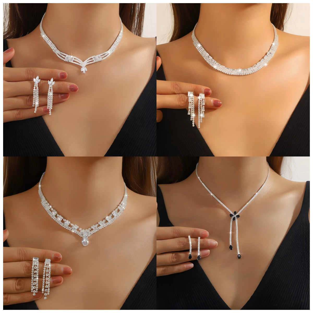 Ladies' Fashionable Silver-Pla - Women Accessories Gst recensione e prezzo